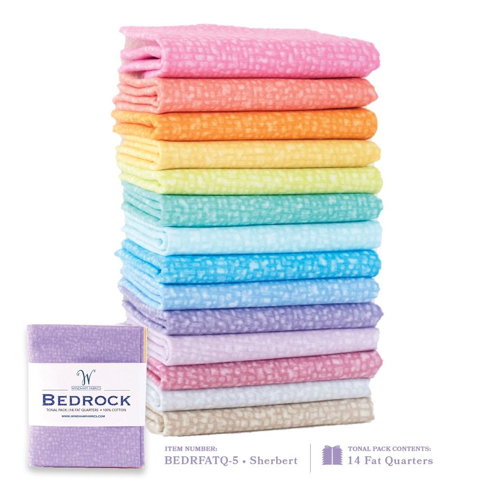 BEDRFATQ-5 Bedrock Fat Quarter Bundle - Sherbert