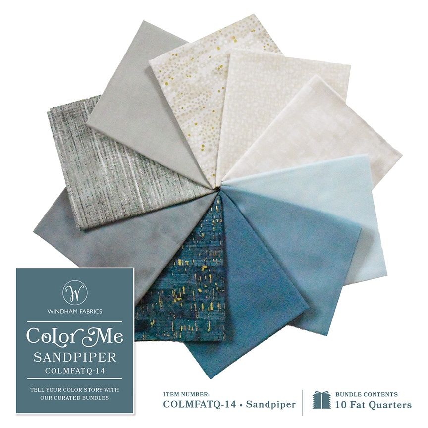 COLMFATQ-14 Color Me Bundles, Sandpiper Cotton Fat Quarters