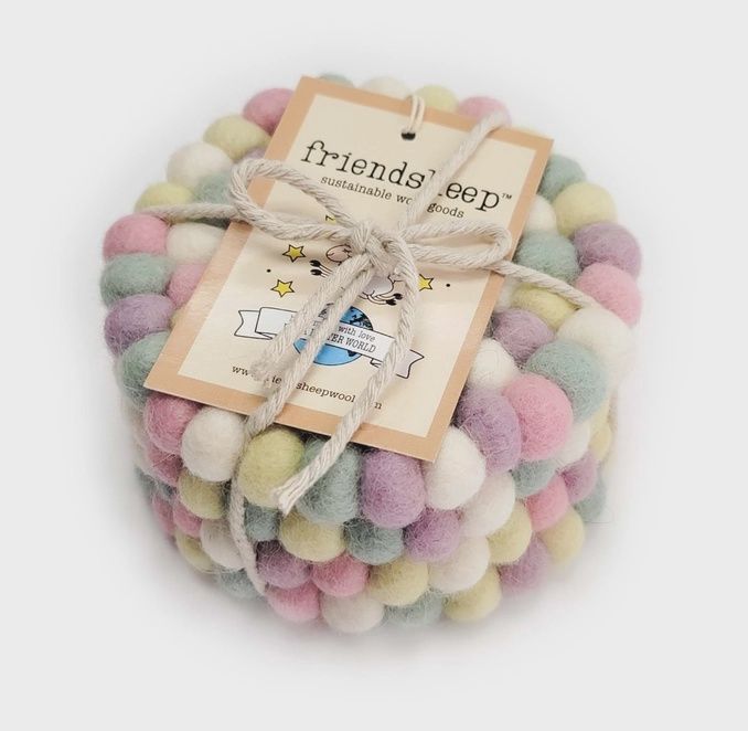 FDSP01099C4 Cotton Candy Eco Coasters and Trivets - Set of 4 - Eco Coasters