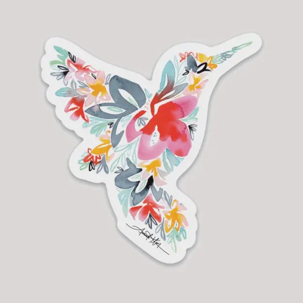 DLHUM01 Hummingbird Vinyl Decal