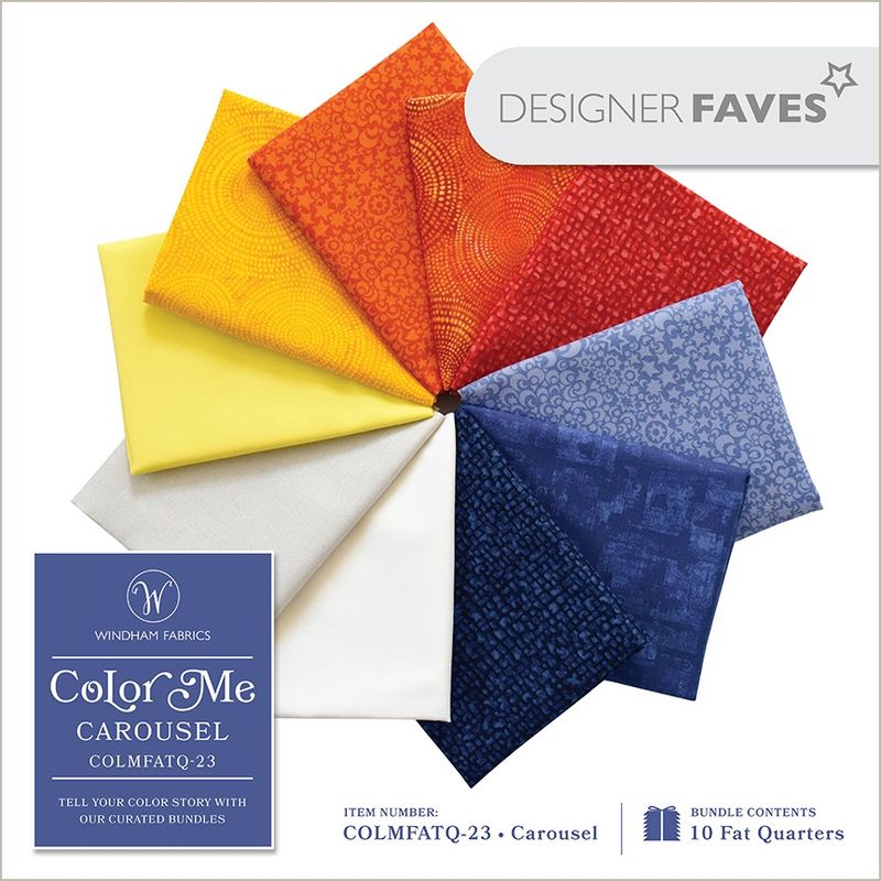 COLMFATQ-23 Color Me Bundles, Carousel Cotton Fat Quarters