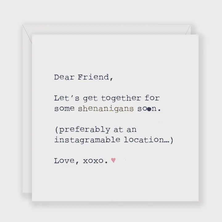 NCS-519 &#39;Dear Friend, Shenanigans&#39; fun friend greeting card