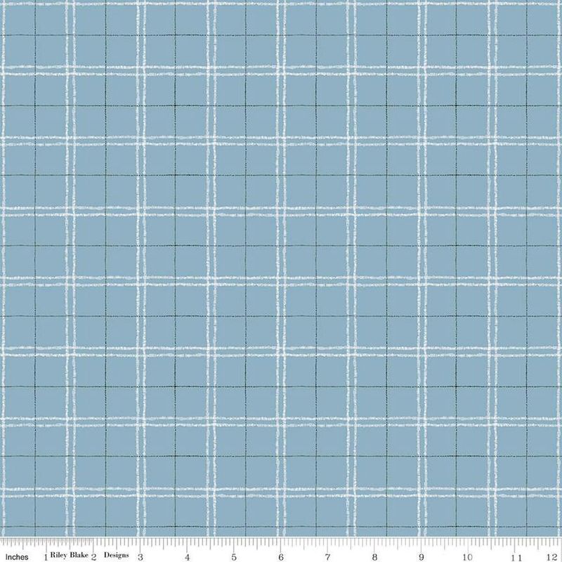 C14535-BLUE Countryside Plaid Blue
