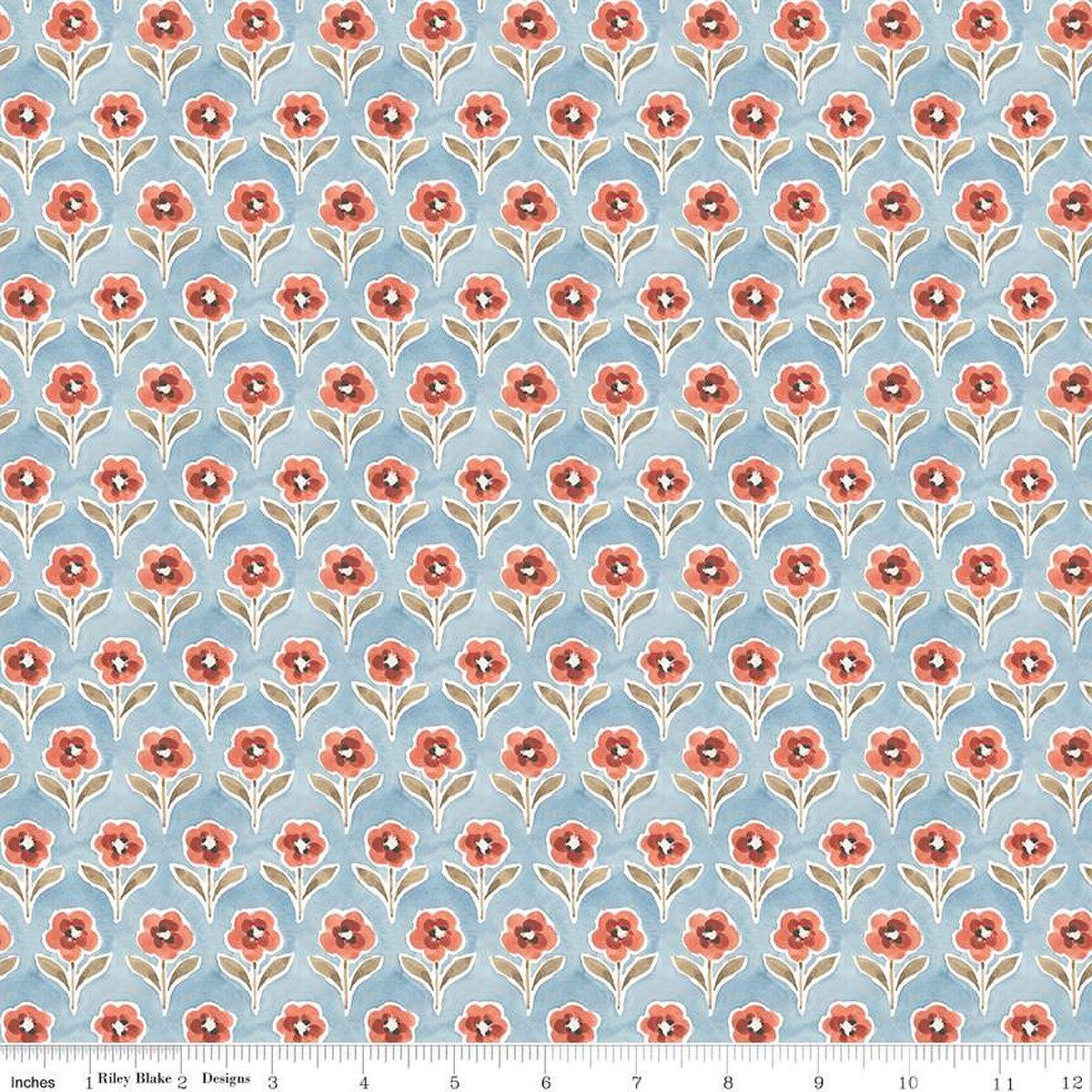 C14534-BLUE Countryside Blossom Blue