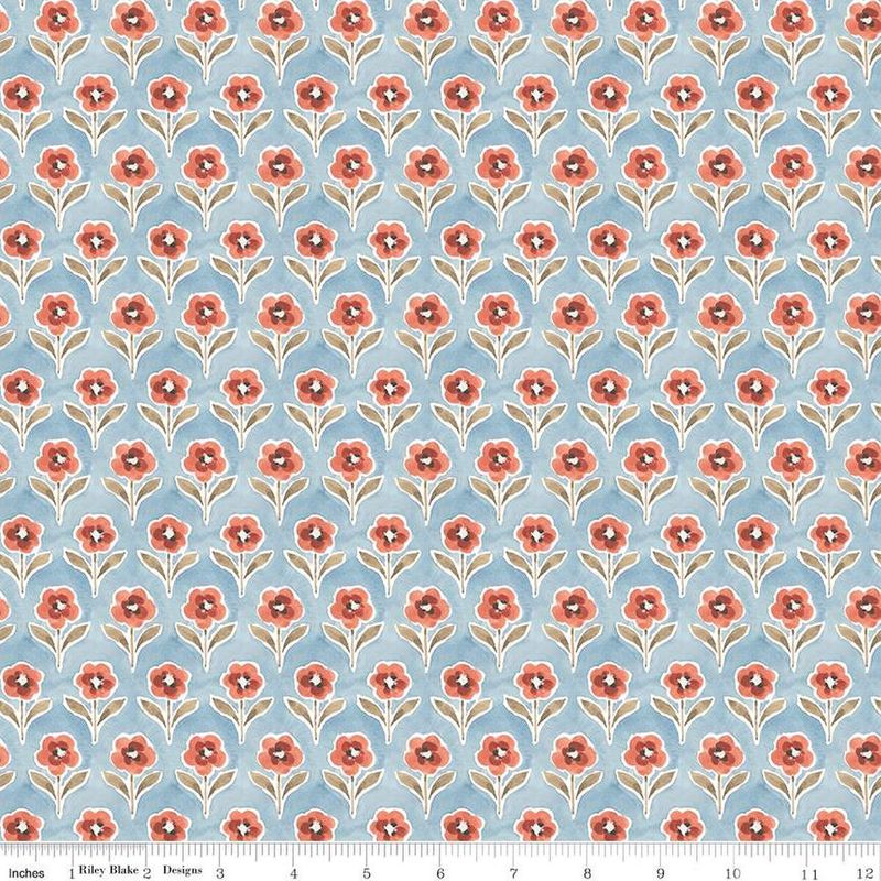 C14534-BLUE Countryside Blossom Blue