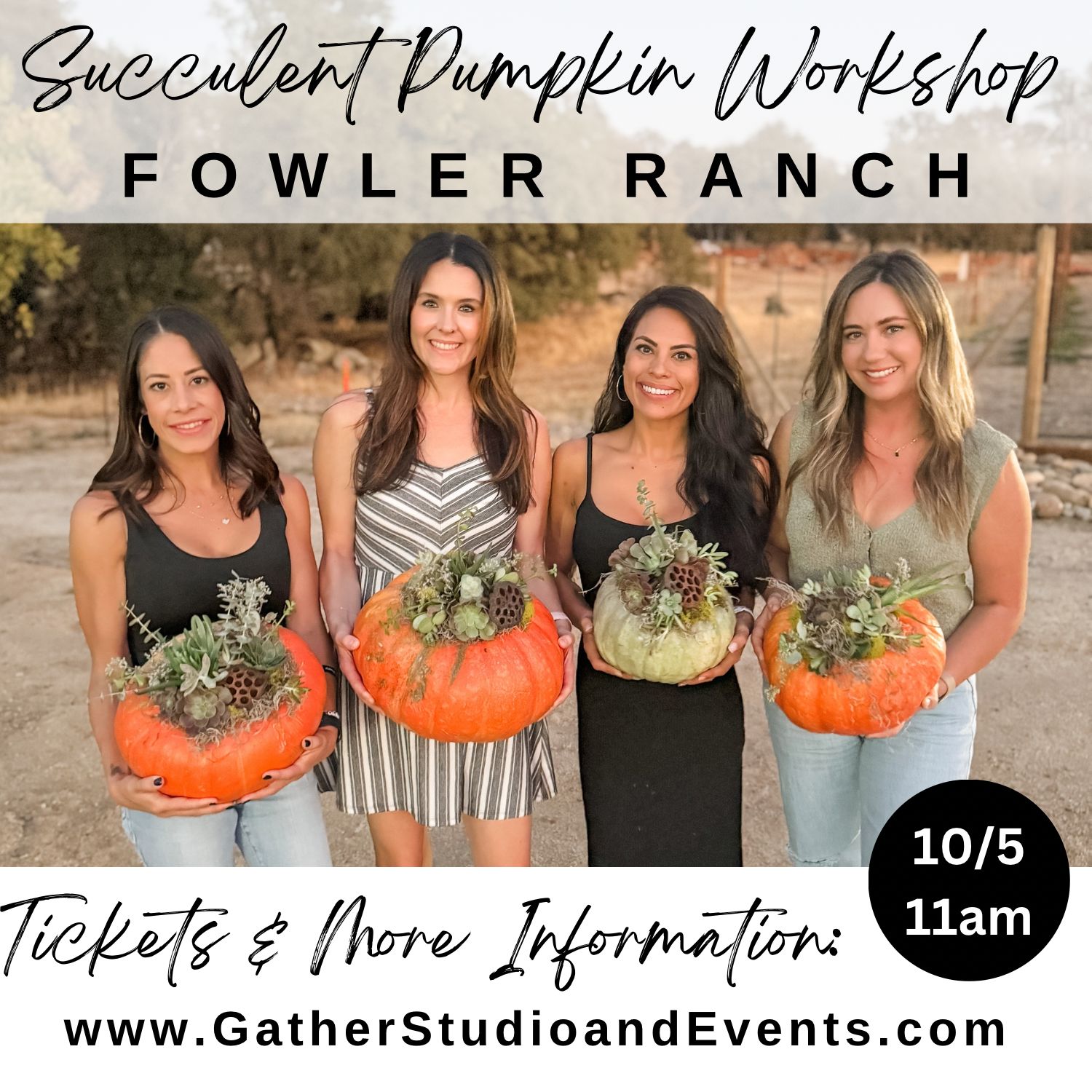 Succulent Pumpkin Workshop at Fowler Ranch 10/5 11am Succulent Pumpkin Workshop at Fowler Ranch 10/5 11am