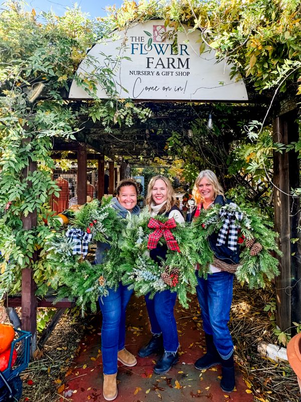 Holiday Wreath Workshop at The Flower Farm 11/30 11am
