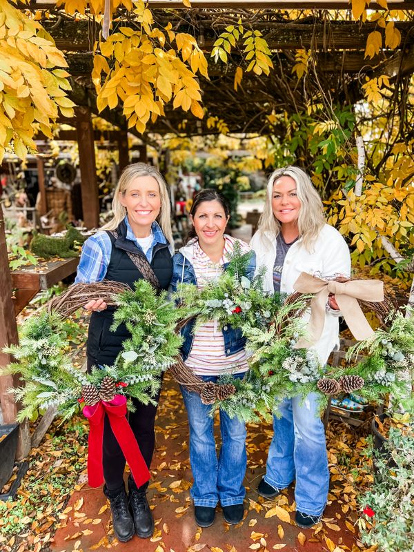 Holiday Wreath Workshop at The Flower Farm 11/27/26 4pm