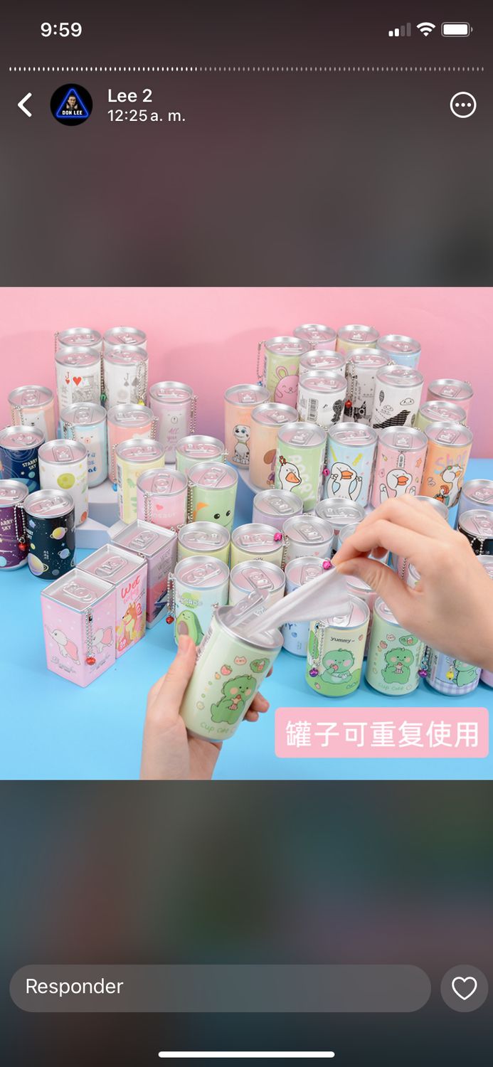 Latas de toallas húmedas