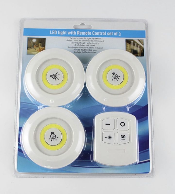 Set de 3 luces con control remoto