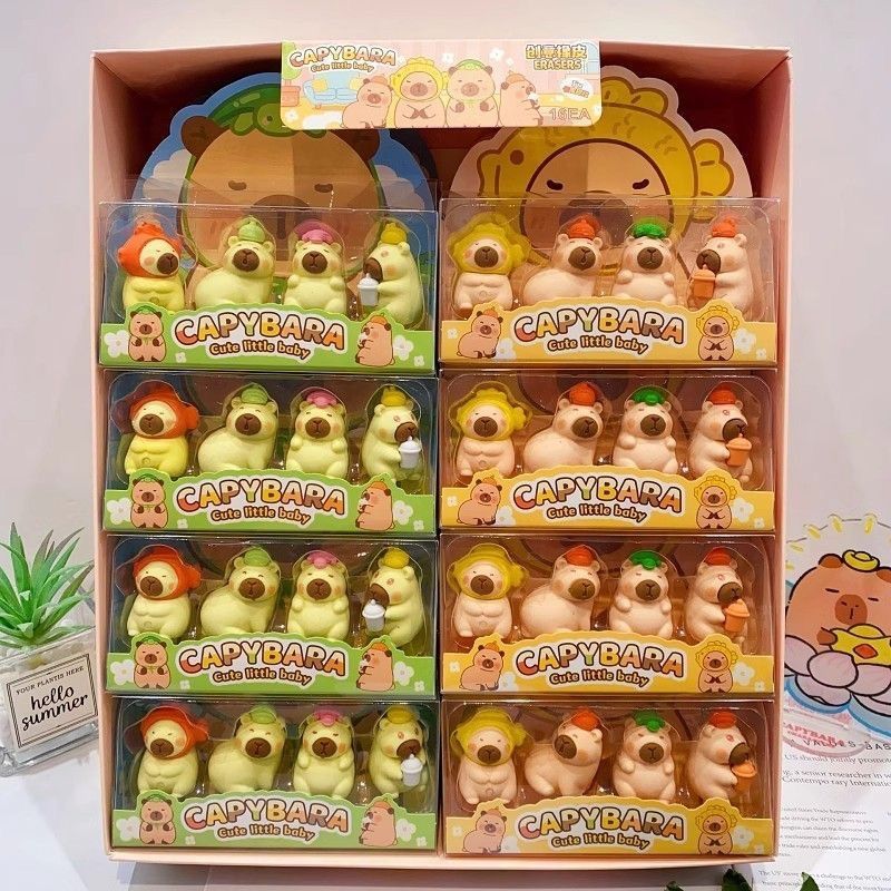CAJITA DE 4 GOMAS CAPIBARA