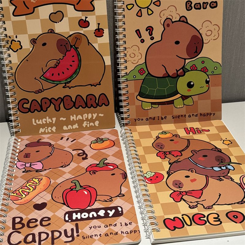 PACK 4 MINI CUADERNOS CAPIBARA LINEALES
