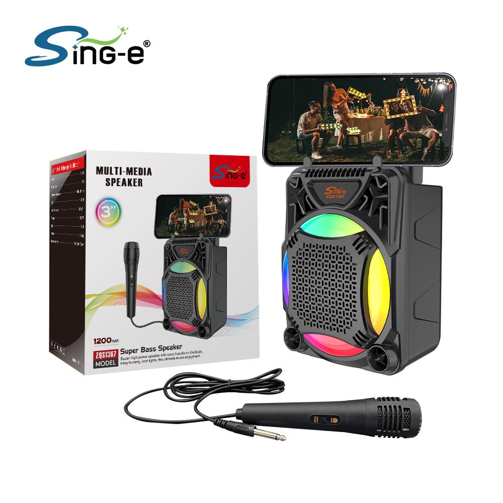 PARLANTE MULTI MEDIA SPEAKER CON MICROFONO SING-E