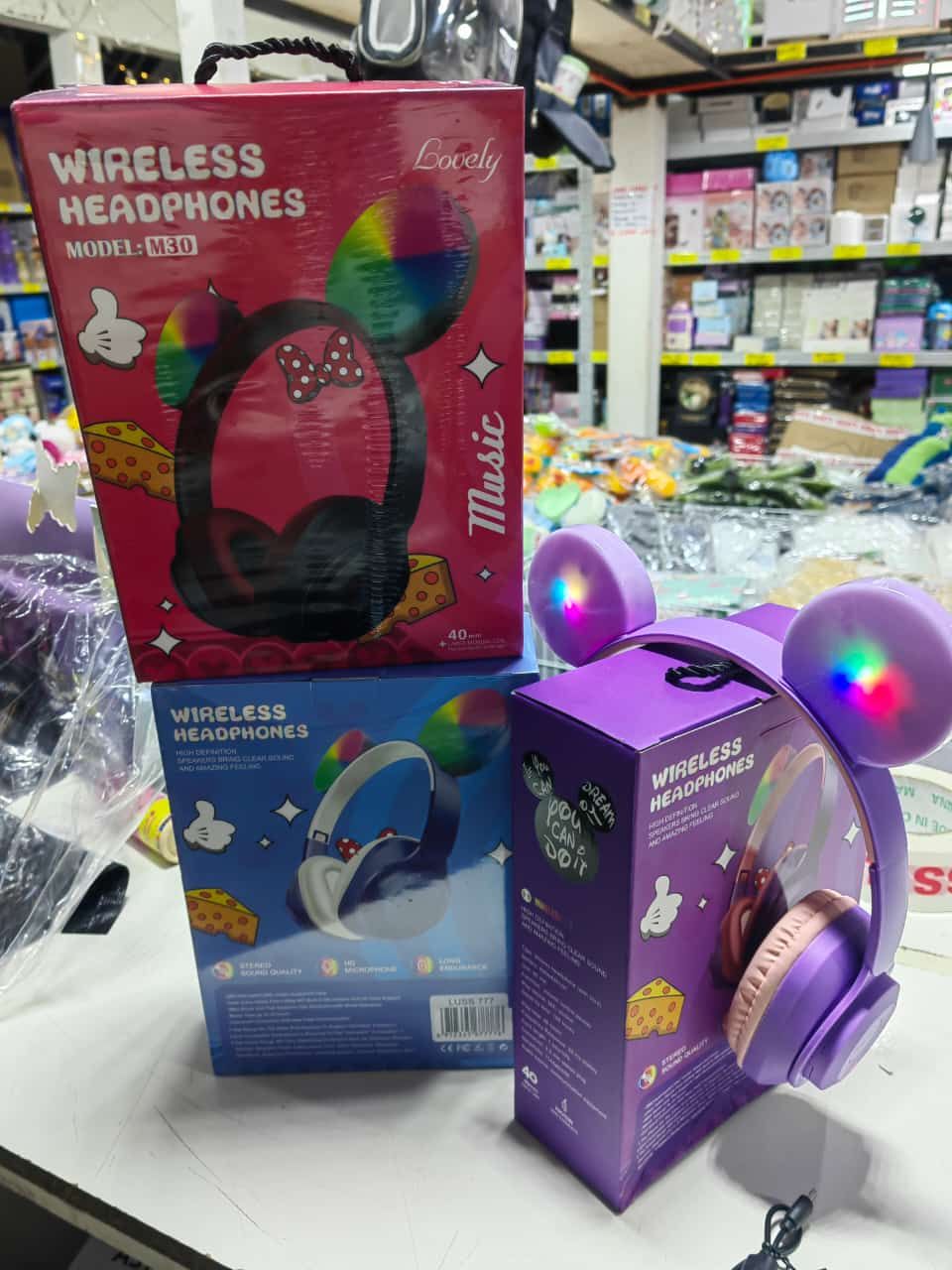 AUDÍFONOS MINNI MICKEY LED