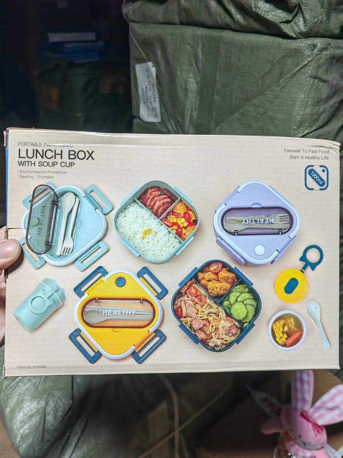 SET DE ALMUERZO LONCHERA, TERMO Y CUBIERTOS