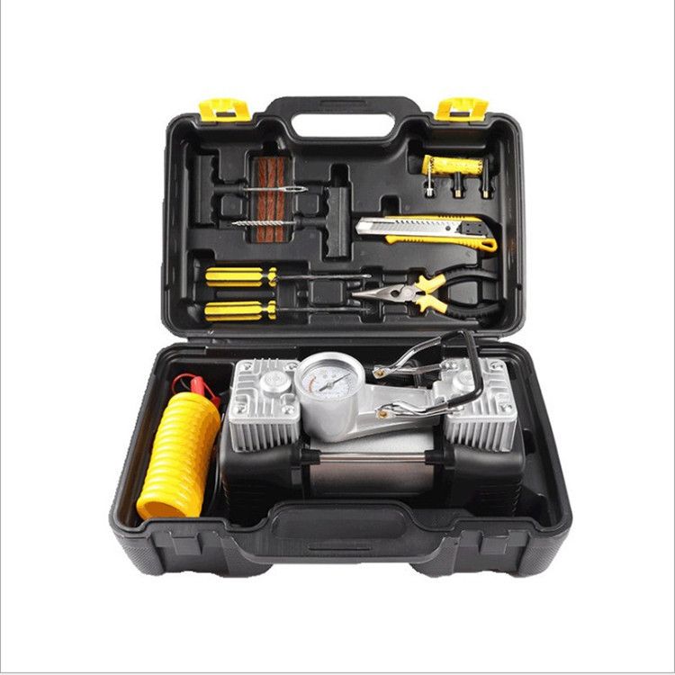 COMPRESOR DE AIRE MÁS KIT EMERGENCIA VEHICULO