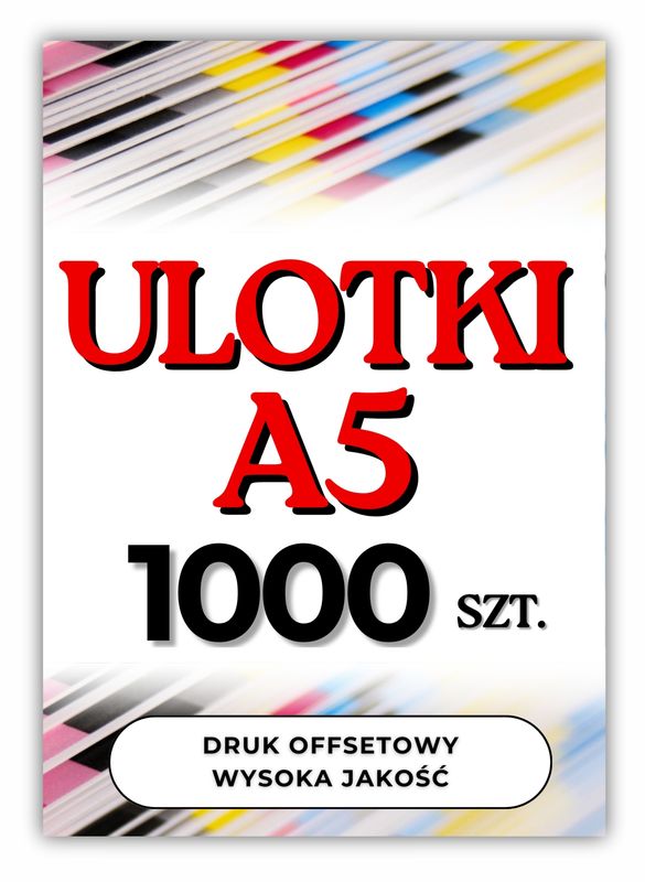 Ulotki A5 1000 szt. jednostronne, dwustronne