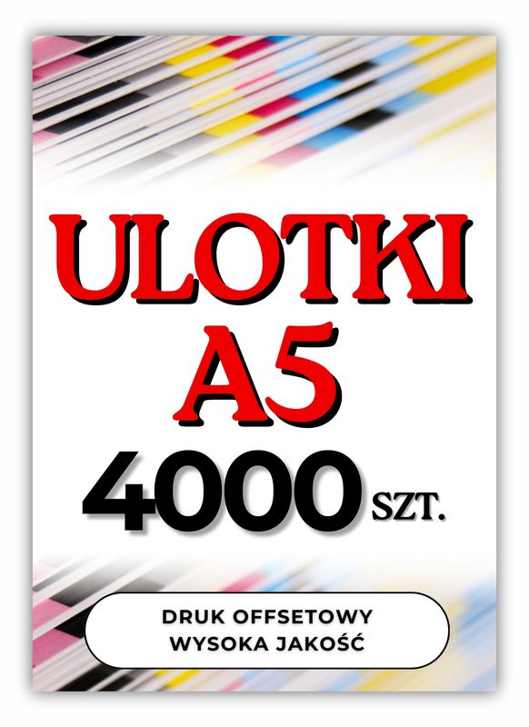 Ulotki A5 4000 szt. jednostronne, dwustronne