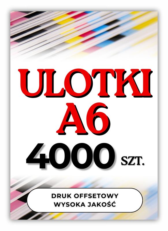Ulotki A6 4000 szt. jednostronne, dwustronne