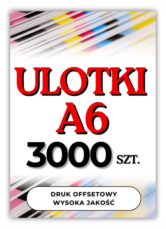 Ulotki A6 3000 szt. jednostronne, dwustronne