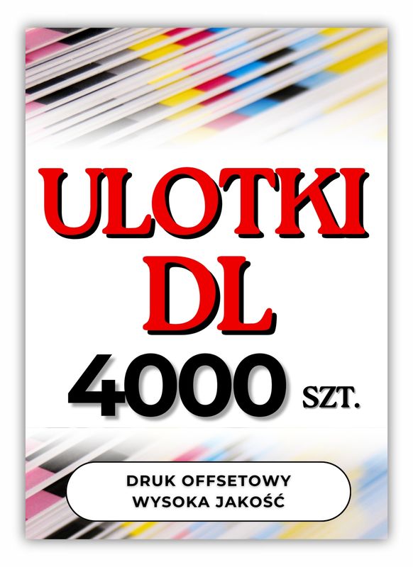 Ulotki DL 4000 szt. jednostronne, dwustronne