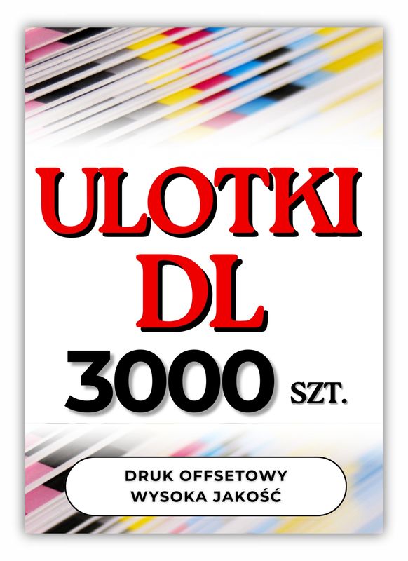 Ulotki DL 3000 szt. jednostronne, dwustronne
