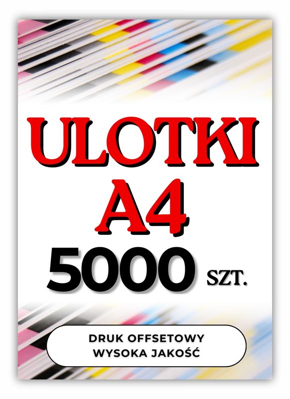 Ulotki A4 5000 szt. jednostronne, dwustronne