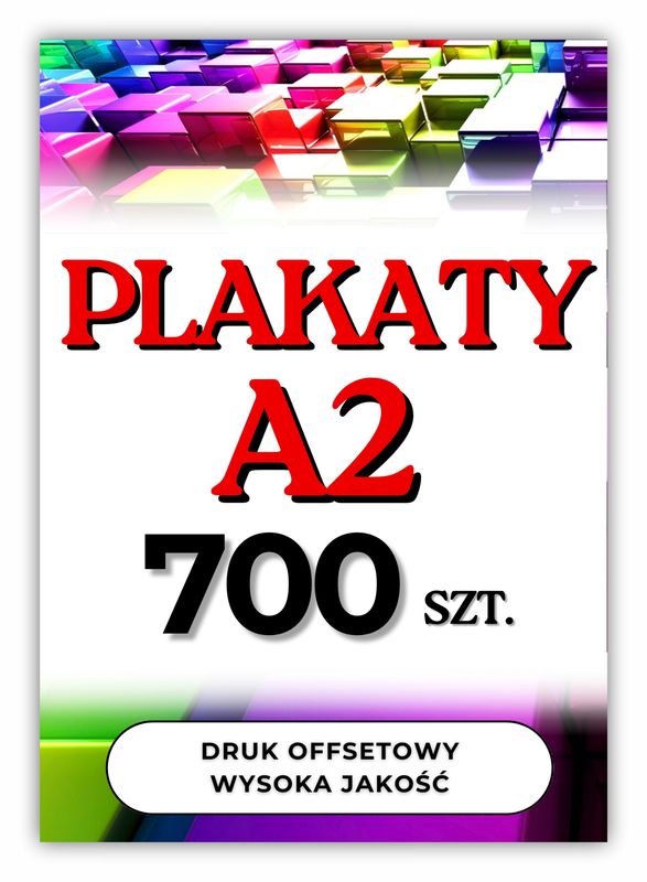 Plakaty A2 700 szt. jednostronne, dwustronne