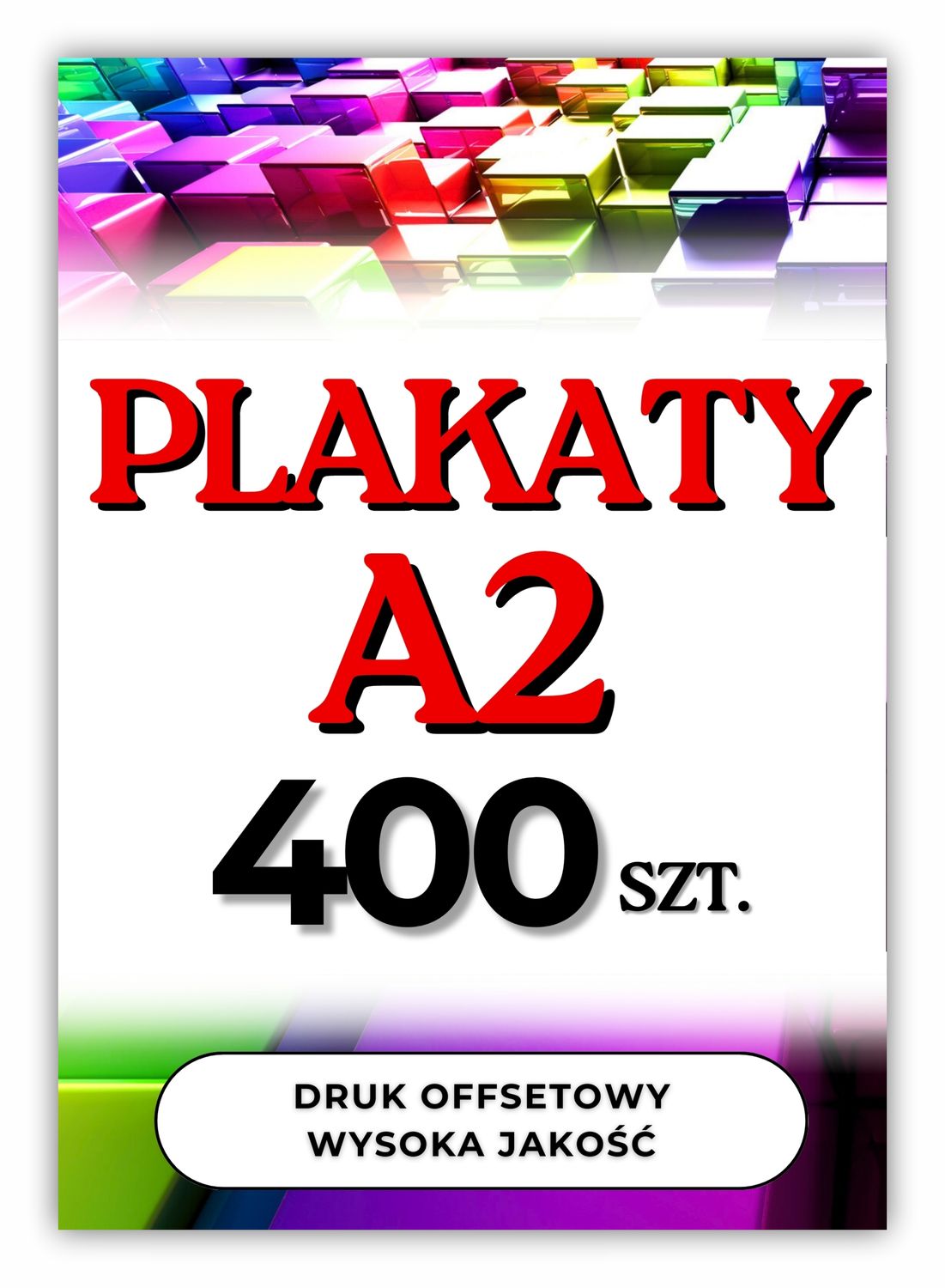 Plakaty A2 400 szt. jednostronne, dwustronne
