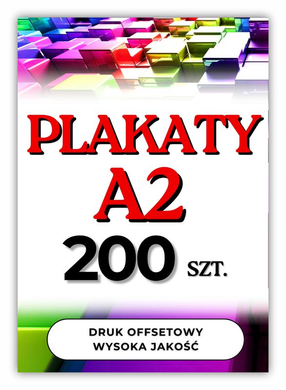 Plakaty A2 200 szt. jednostronne, dwustronne