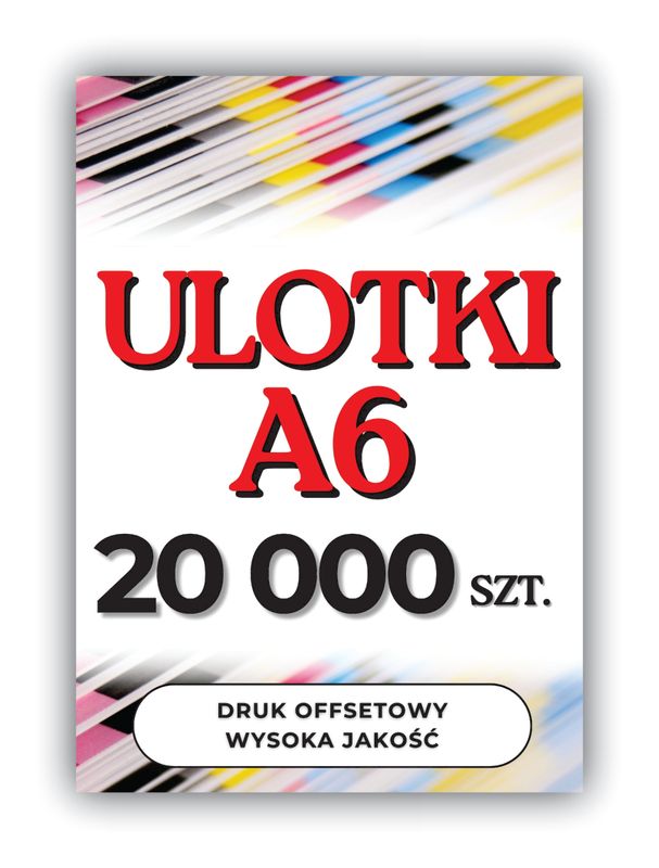 Ulotki A6 20000 szt. jednostronne, dwustronne