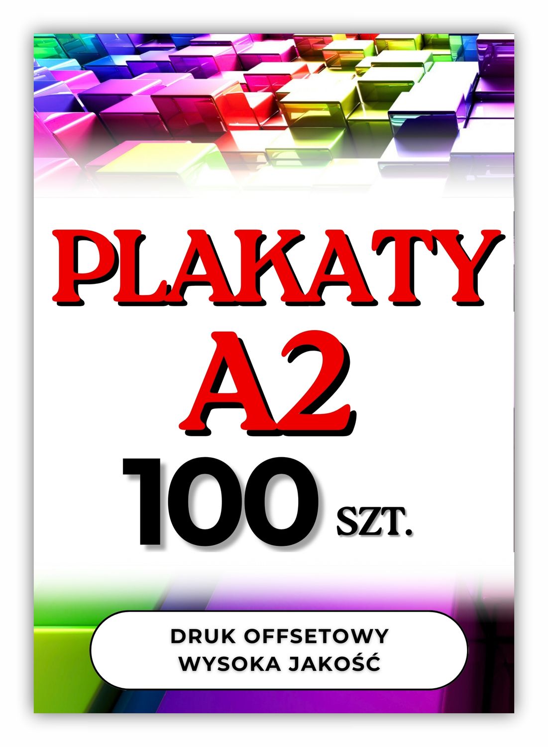 Plakaty A2 100 szt. jednostronne, dwustronne