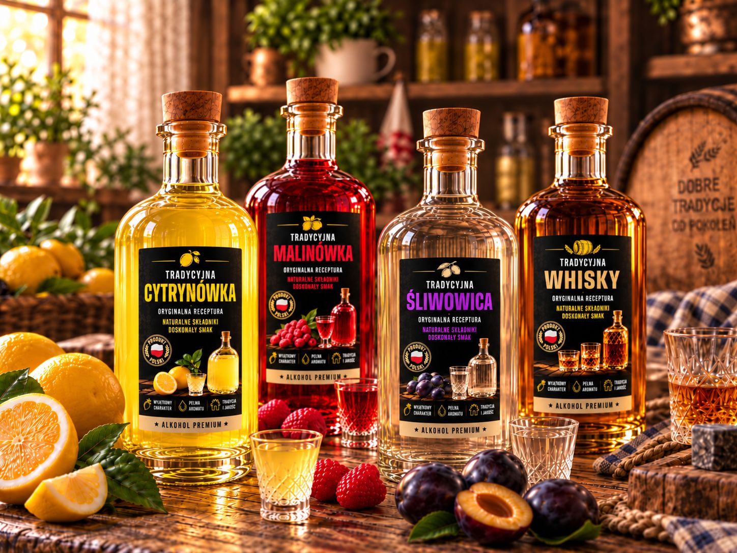 x10 x20 x50 Etykiety na alkohol, nalewki, bimber, naklejka na butelki różne wzory mix