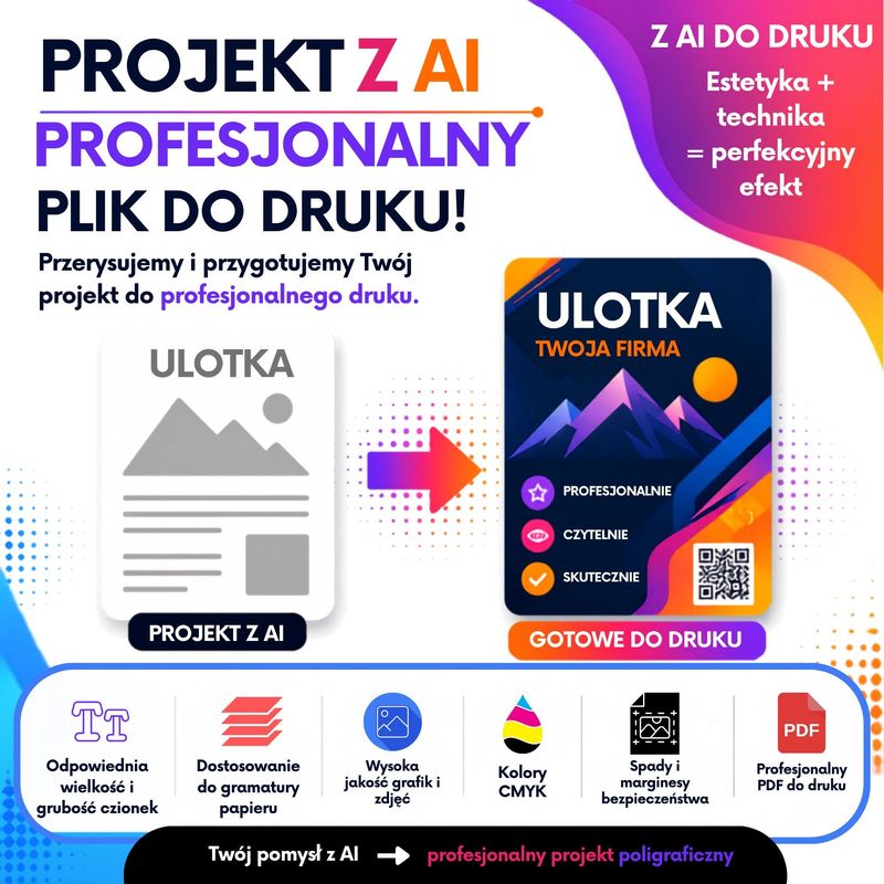 PRZERYSOWANIE PROJEKTU Z CZATU GPT/AI NA PROFESJONALNY PLIK DO DRUKU