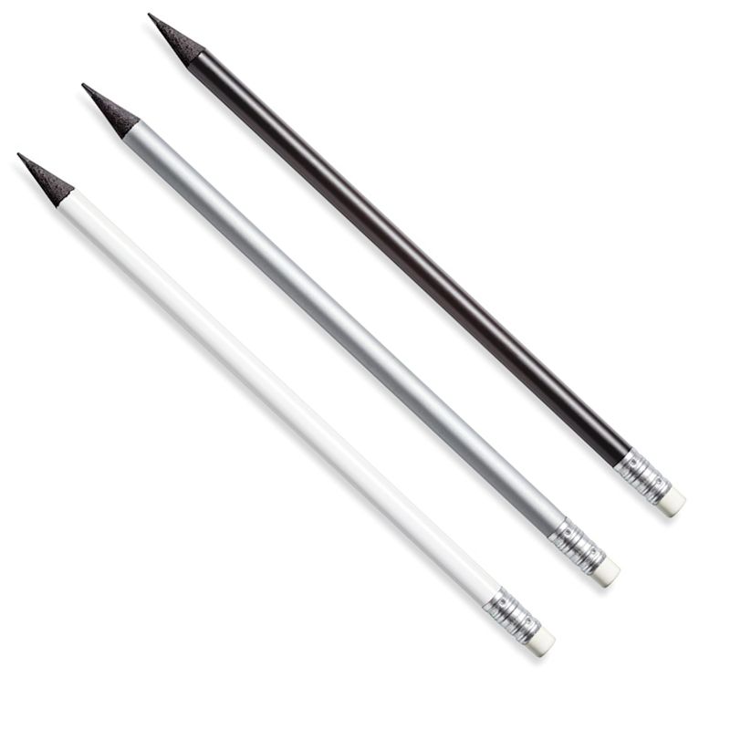 STAEDTLER Bleistift schwarz durchgefärbt mit Radiergummi