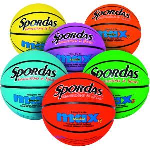 skolesport basketballer sett 6 stk / &amp; farger