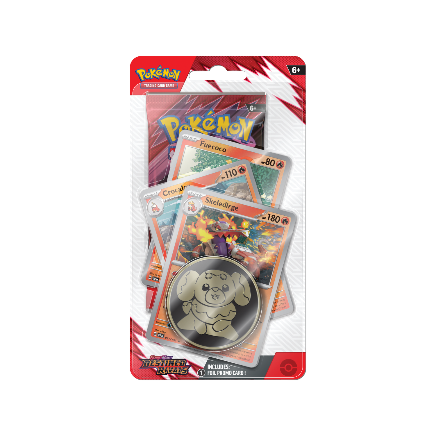 Pokémon TCG - Destined Rivals Premium Checklane Blister Fuecoco