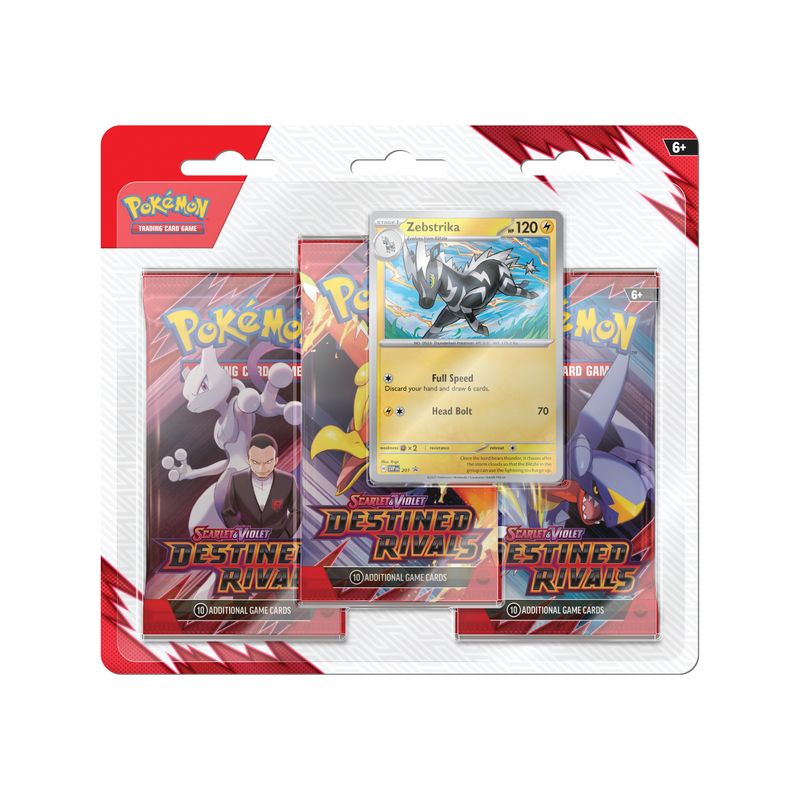 Pokémon TCG - Destined Rivals 3 Booster Blister Zebstrika