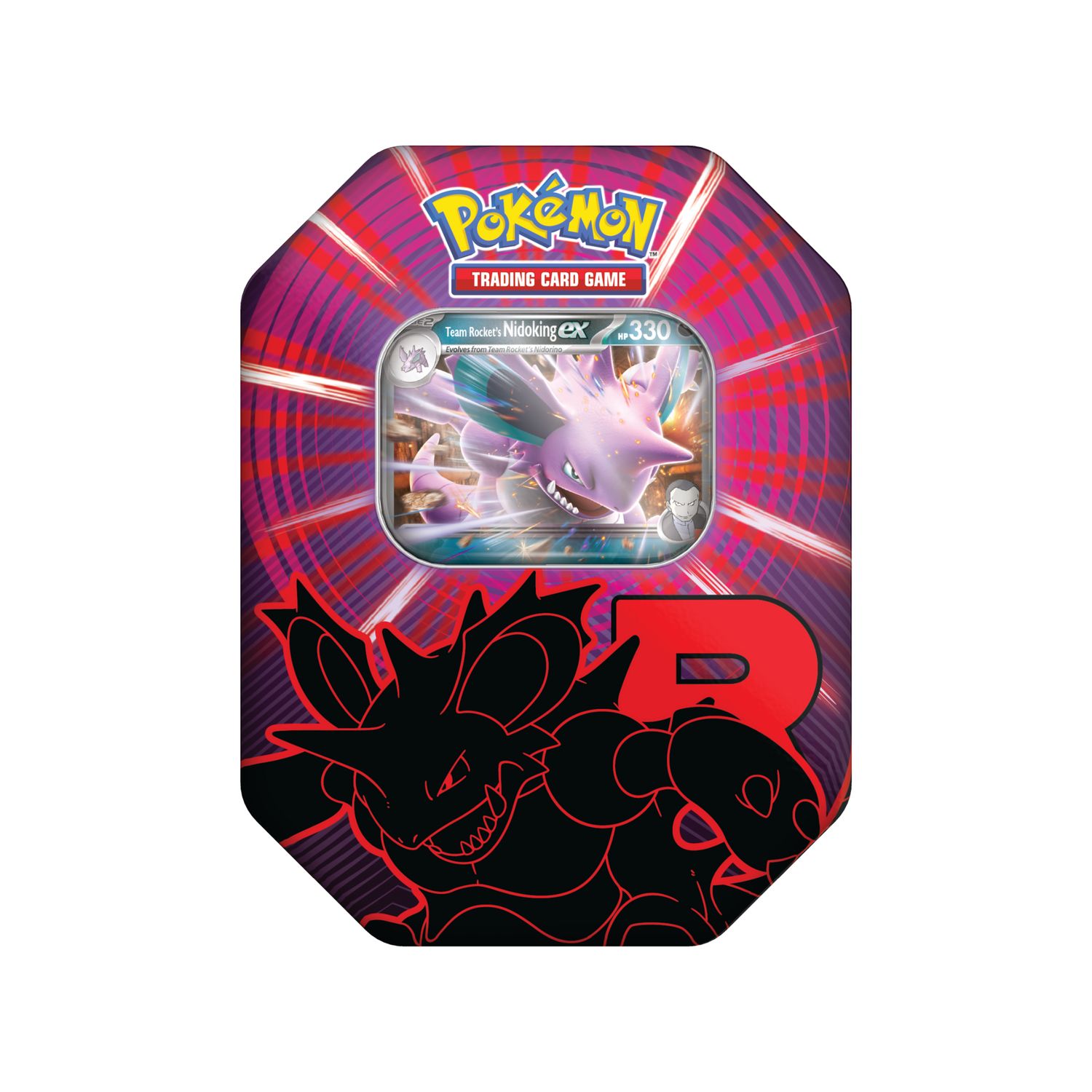 Pokémon TCG: Team Rocket&#39;s Nidoking ex Tin