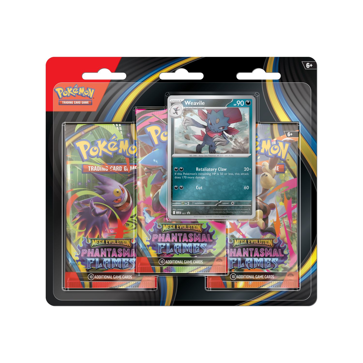 Pokémon TCG - Phantasmal Flames 3 Booster Blister Weavile