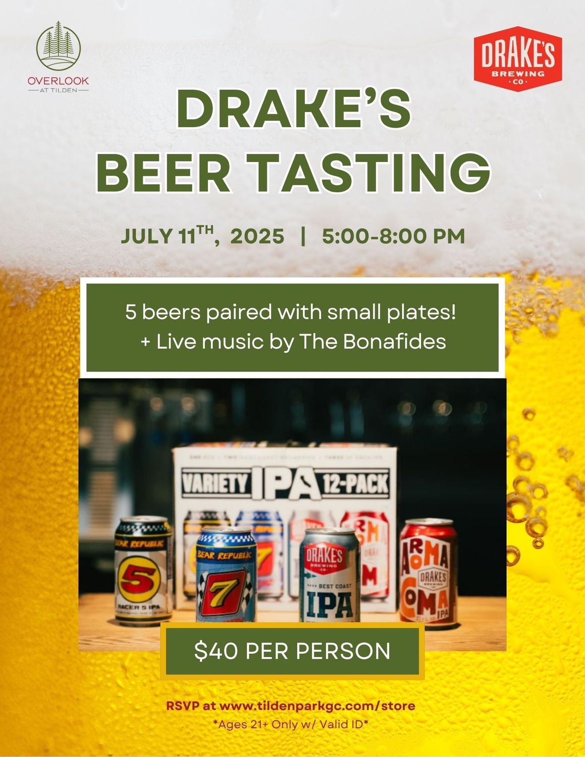 Drake&#39;s Beer Tasting &amp; Live Music