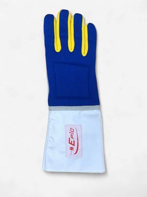 Glove - Epee &amp; Foil - Blue w. yellow