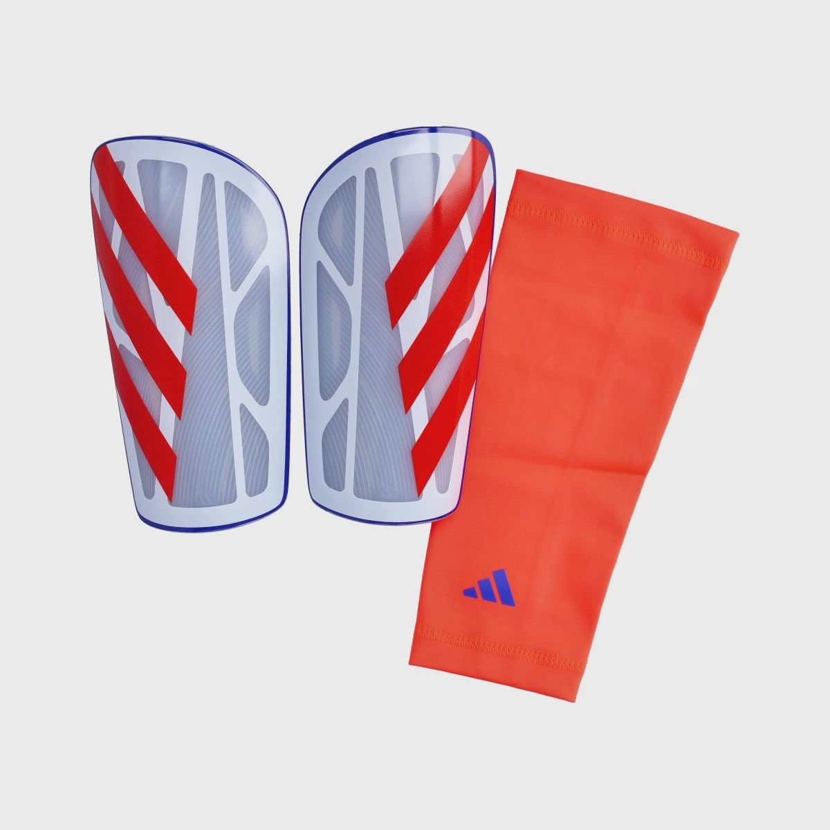 ADIDAS TIRO LEAGUE SHIN GUARDS, Size: S, Colour: White/ Solar Red/ Lucid Blue