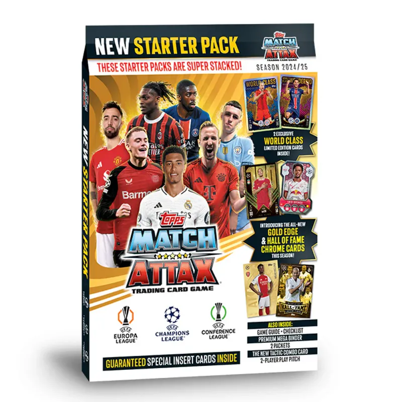 2024-25 TOPPS MATCH ATTAX UEFA CHAMPIONS LEAGUE CARDS – STARTER PACK