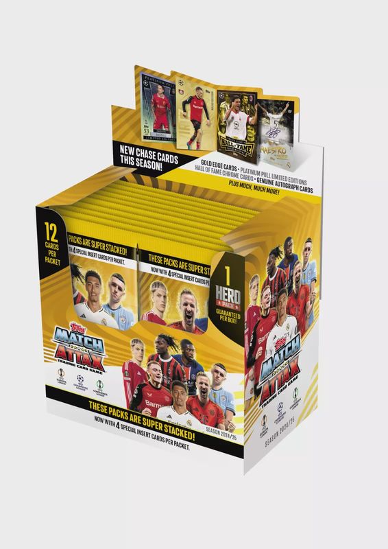 2024-25 TOPPS MATCH ATTAX UEFA CHAMPIONS LEAGUE SOCCER- 24 PACK BOX (288 CARDS)