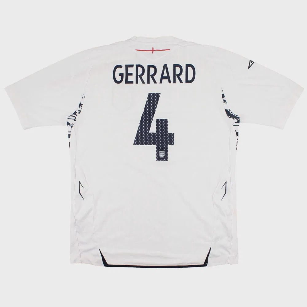 2007-2009 ENGLAND HOME SHIRT GERRARD #4 - (XL)
