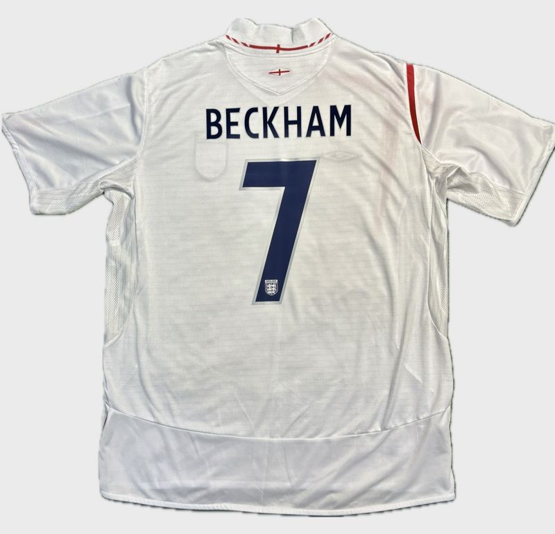 2005-2006 ENGLAND HOME SHIRT BECKHAM #7 - (XL)