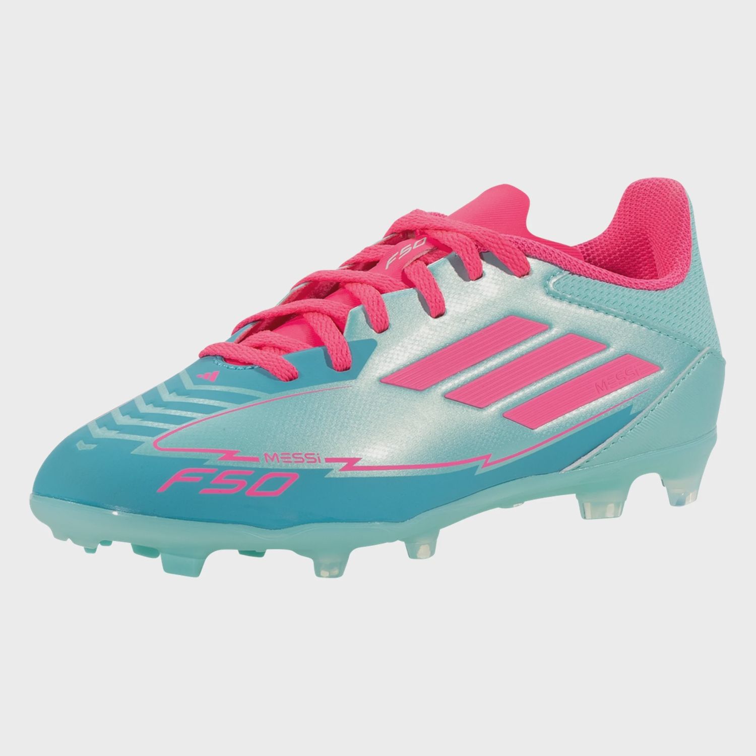 ADIDAS F50 LEAGUE MESSI FG/MG JUNIOR &#39;FLASH AQUA&#39;