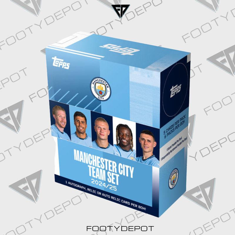 2024-25 TOPPS MANCHESTER CITY TEAM SET – BOX (30 CARDS)