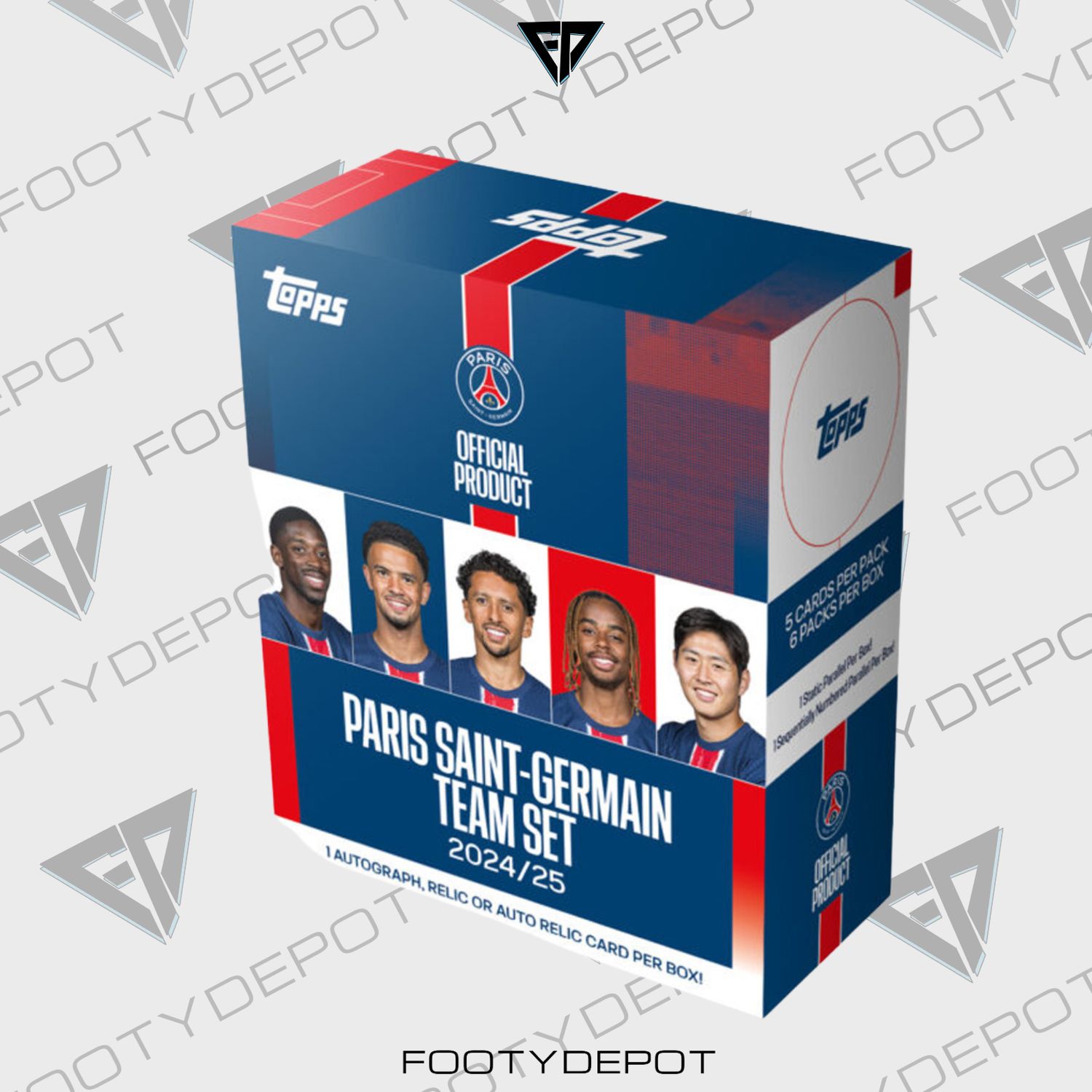 2024-25 TOPPS PARIS SAINT-GERMAIN TEAM SET – BOX (30 CARDS)